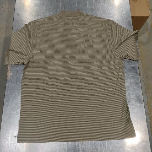 Excellent Condition IZOD XFG X-TRA Dry Brown Striped Men's T-Shirt Size L - Picture 3 of 3
